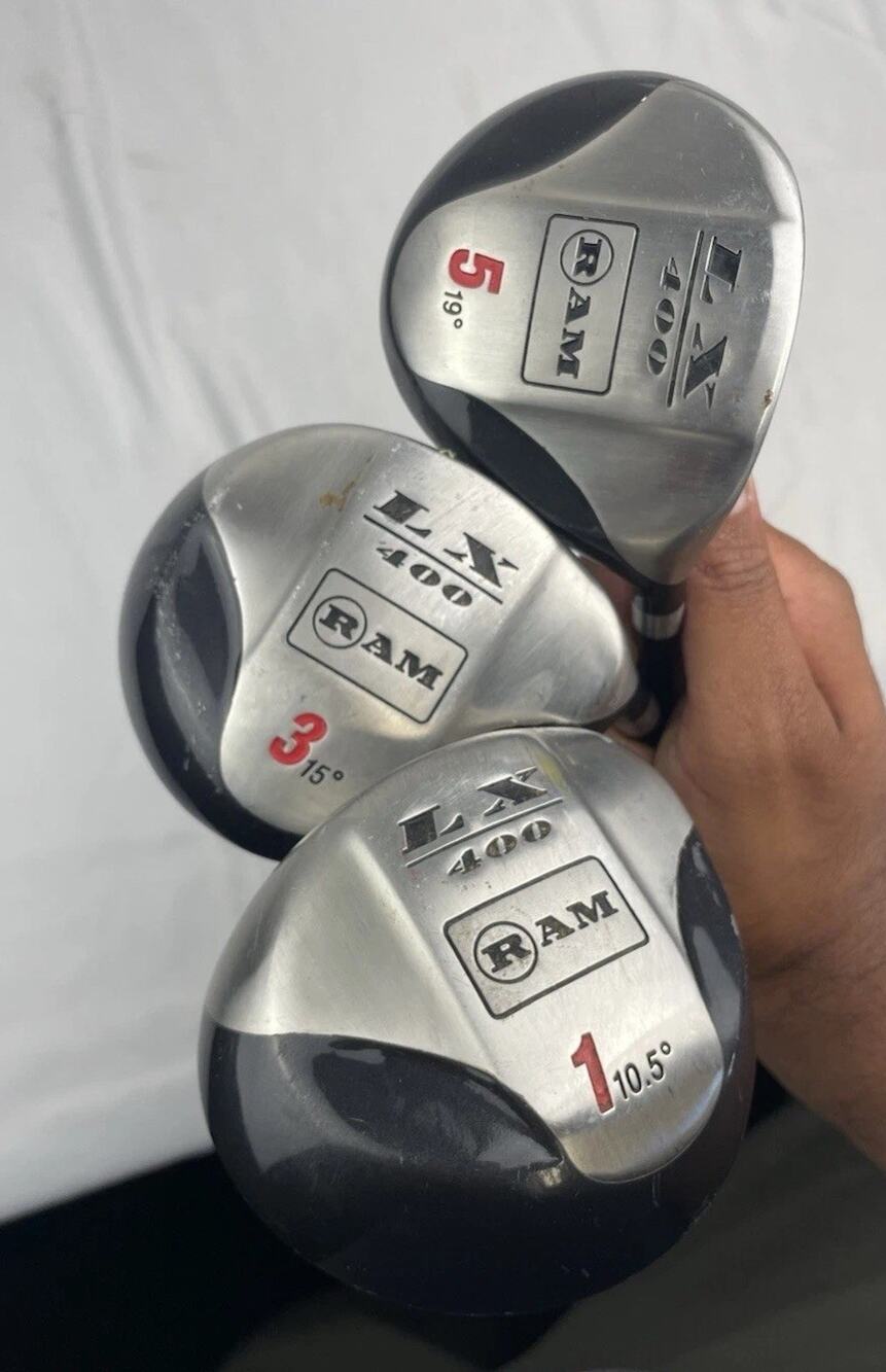 RAM LX 400 Golf Club Set Driver 10.5° 3 Wood 15° 5 Wood 19° Flex-Matched RH